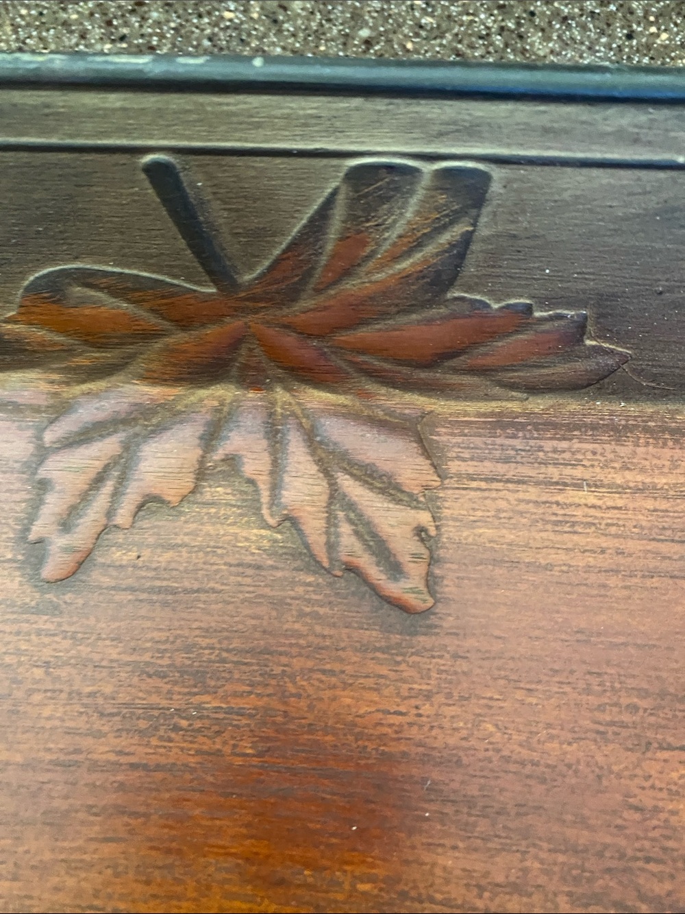 Decorative Wooden Serving Tray - Brown - Picture 2 of 11